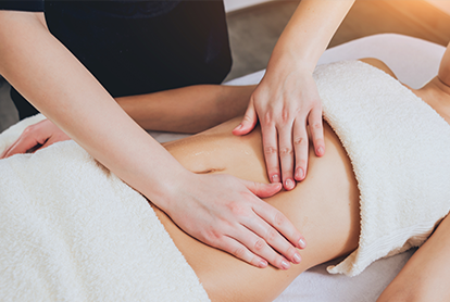 Bölgesel zayıflama için karın masajı