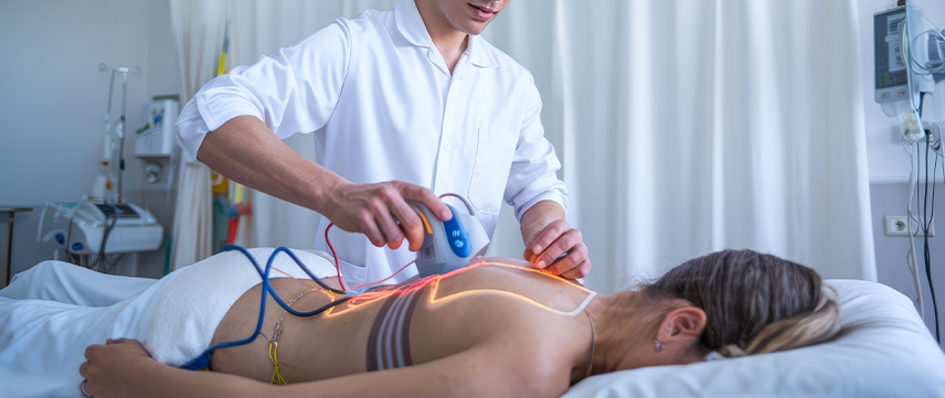 Elektrostimülasyon cihazı ile yapılan pasif jimnastik uygulaması