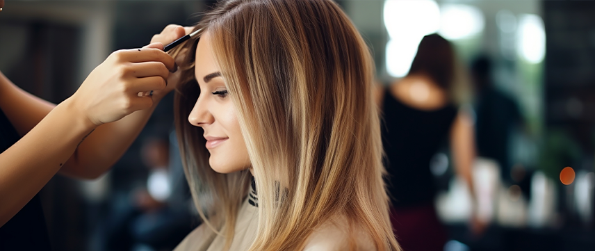 Modern kadın saç kesimi ve saç tasarımı