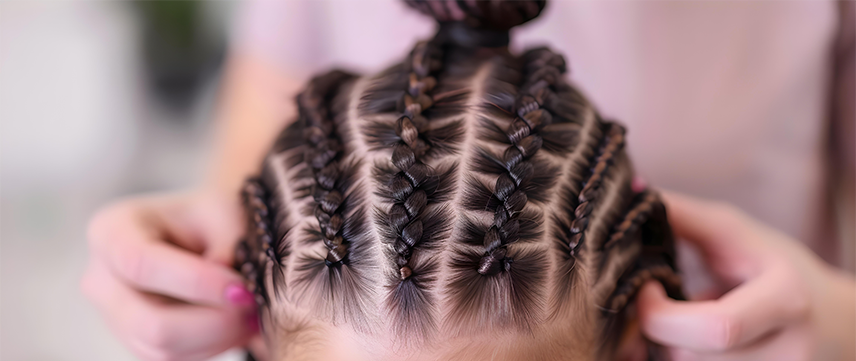 Kuaförde yapılan özel örgü saç modeli - Dream Moon Beauty